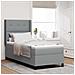 Letto a molle con materasso Grigio chiaro 90 x 190 cm Tessuto - Foto miniatura 2