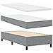 Letto a molle con materasso Grigio chiaro 90 x 190 cm Tessuto - Foto miniatura 5