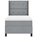 Letto a molle con materasso Grigio chiaro 90 x 190 cm Tessuto - Foto miniatura 7