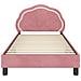 Struttura letto bambini con testata Rosa 90 x 190 cm Velluto - Foto miniatura 5
