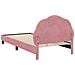 Struttura letto bambini con testata Rosa 90 x 190 cm Velluto - Foto miniatura 7