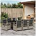 Set da Pranzo per Giardino 9 pcs Grigio chiaro polyrattan - Foto miniatura 4