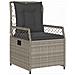 Set da Pranzo per Giardino 9 pcs Grigio chiaro polyrattan - Foto miniatura 6
