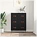 Cassettiera Rovere Nero 69,5 x 34 x 90 cm Legno ingegnerizzato - Foto miniatura 4