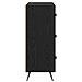 Cassettiera Rovere Nero 69,5 x 34 x 90 cm Legno ingegnerizzato - Foto miniatura 7
