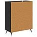 Cassettiera Rovere Nero 69,5 x 34 x 90 cm Legno ingegnerizzato - Foto miniatura 8