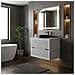 Mobile da bagno beige 80 cm, Senza piano d'appoggio, MDF, Disponibile in 3 colori, 2 ampi cassetti con chiusura ammortizzata - Foto miniatura 3