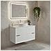 Mobile da bagno beige 80 cm, Senza piano d'appoggio, MDF, Disponibile in 3 colori, 2 ampi cassetti con chiusura ammortizzata - Foto miniatura 4