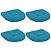 Cuscini per Sedia in 4 Pezzi 4 pz 100% Poliestere Azzurro - Foto miniatura 1