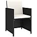 Set Da Pranzo Per Esterni 6 Pz Con Cuscini In Polyrattan Nero - Foto miniatura 6