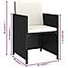 Set Da Pranzo Per Esterni 6 Pz Con Cuscini In Polyrattan Nero - Foto miniatura 7