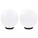Set Lampade A Led Sferiche 2 Pz 25 Cm In Pmma - Foto miniatura 2