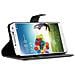 Custodia Compatibile Con Samsung Galaxy S5 / S5 Neo In Nero Carbone - Coperchio Protettiva Con Chiusura Magnetica, Funzione Stand E Tasca Per Le Carte - Foto miniatura 4