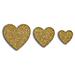 12 Cuori Con Glitter - Dorato - Foto miniatura 3
