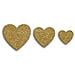12 Cuori Con Glitter - Dorato - Foto miniatura 2