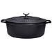 casseruola 33cm ovale nero matt, ghisa 7,10l - Foto miniatura 1