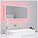 Specchio da Bagno LED Bianco Lucido 90x8,5x37 cm in Acrilico - Foto miniatura 3