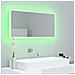 Specchio da Bagno LED Bianco Lucido 90x8,5x37 cm in Acrilico - Foto miniatura 4