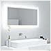 Specchio da Bagno LED Bianco Lucido 90x8,5x37 cm in Acrilico - Foto miniatura 1