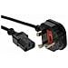 16651P 1m BS 1363 Accoppiatore C13 Nero, Rosso cavo di alimentazione - Foto miniatura 1