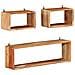 Set Mensole Cubiche Da Parete 3 Pz In Legno Massello Di Acacia - Foto miniatura 1