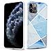 Custodia Compatibile Con Apple Iphone 11 Pro (xi Pro) In Marmo Grigio Bianco Blu No. 2 - Coperchio Protettivo In Silicone Tpu Con Motivo A Mosaico - Foto miniatura 1
