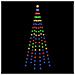 Albero di Natale Pennone Colorato 108 LED 180 cm - Foto miniatura 2