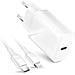 Caricabatterie Per Casa Usb-c 20w Connettore Apple 8-pin White Per Iphone X 12 13 14 Pro - Foto miniatura 1