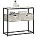 Consolle Ingresso Tavolo Bar Con Cassetti Consolle Credenza Tavolino Divano Tavolo Decorativo Grigio Chiaro 81x35x78cm Fsb54-hg - Foto miniatura 1