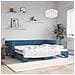 Divano Letto Con Letto Estraibile Blu 90x200 Cm In Velluto - Foto miniatura 1