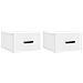 Comodini A Muro 2 Pz Bianchi 35x35x20 Cm - Foto miniatura 2