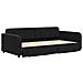 Divano Letto Estraibile Con Cassetti Nero 100x200 Cm In Velluto - Foto miniatura 2