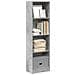 Libreria Grigio Cemento 40x24x143 Cm In Truciolato - Foto miniatura 1