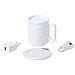 Caricatore Scaldatazze 350 Ml. Senza Fili 15w. Connessione Usb 11x12,5x11 Cm. Colore Bianco - Foto miniatura 3