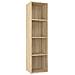 Libreria /mobile Tv Rovere Sonoma 36x30x143 Cm Legno Multistrato - Foto miniatura 1