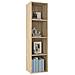 Libreria /mobile Tv Rovere Sonoma 36x30x143 Cm Legno Multistrato - Foto miniatura 3