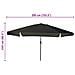 Ombrellone da Giardino  ø395x245 cm Nero - Foto miniatura 7