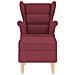 Poltrona con Poggiapiedi Rosso Vino in Tessuto - Foto miniatura 4