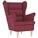 Poltrona con Poggiapiedi Rosso Vino in Tessuto - Foto miniatura 7
