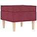 Poltrona con Poggiapiedi Rosso Vino in Tessuto - Foto miniatura 8