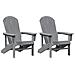 Sedie Adirondack  2 pz Grigio Chiaro 74x82x90 cm HDPE, Sedia Adirondack  Grigio Chiaro 74x82x91 cm HDPE - Foto miniatura 1