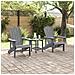 Sedie Adirondack  2 pz Grigio Chiaro 74x82x90 cm HDPE, Sedia Adirondack  Grigio Chiaro 74x82x91 cm HDPE - Foto miniatura 3