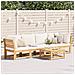 Set Salotto da Giardino 4pz con Cuscini Legno Massello Acacia - Foto miniatura 3