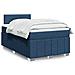Giroletto a Molle con Materasso Blu 120x190 cm in Tessuto - Foto miniatura 2
