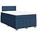 Giroletto a Molle con Materasso Blu 120x190 cm in Tessuto - Foto miniatura 3