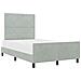 Struttura Letto Grigio Chiaro 120x190 cm in Velluto - Foto miniatura 1