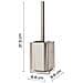 Scopino Wc D'appoggio Con Ciuffo In Setole Linea Rainbow Ra33 Tortora Chiaro - Foto miniatura 2