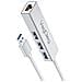Adattatore Usb A Gigabit Ethernet Con Hub Usb A 3 Porte - Grigio - Foto miniatura 2