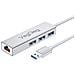 Adattatore Usb A Gigabit Ethernet Con Hub Usb A 3 Porte - Grigio - Foto miniatura 1