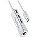 Adattatore Usb A Gigabit Ethernet Con Hub Usb A 3 Porte - Grigio - Foto miniatura 3
